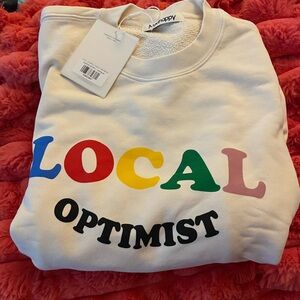 Madhappy White Fleece-Lined Sweatshirt